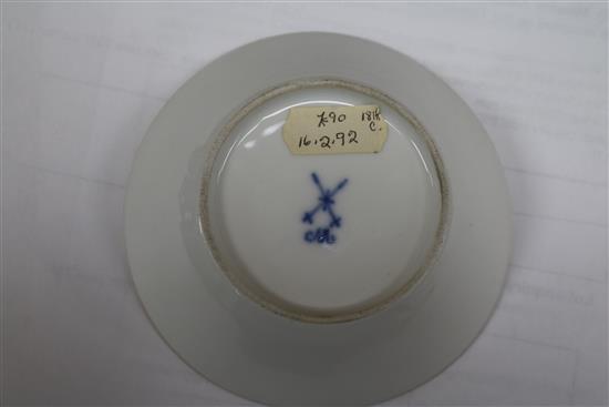 A group of 19th and early 20th century cabinet coffee cups and saucers and a Meissen cup and saucer c.1770